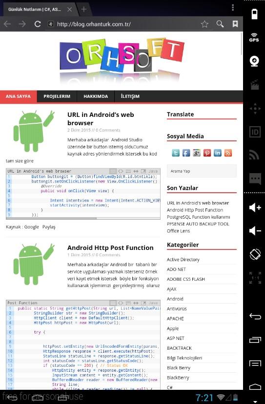 URL in Android’s web browser